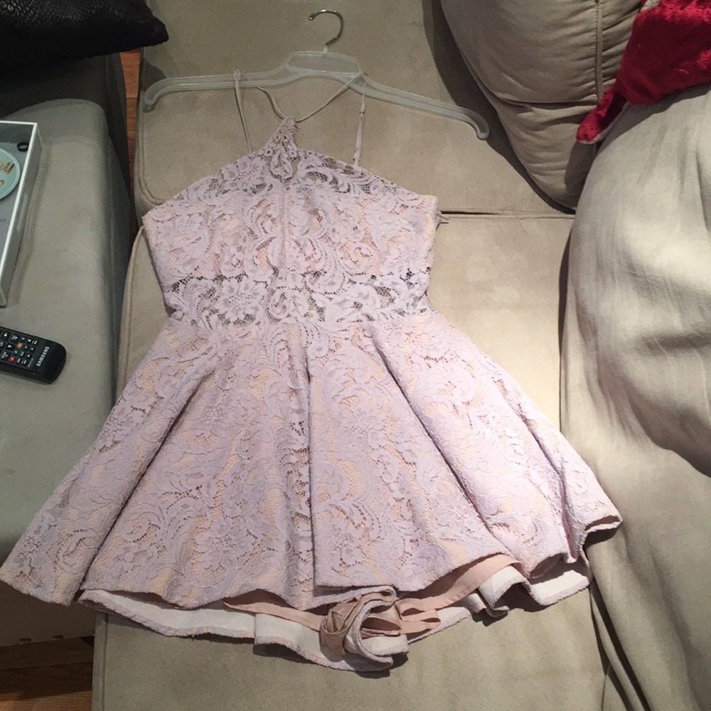 Lavender lace romper